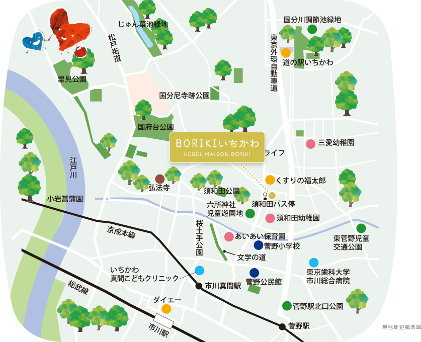 現地周辺概念図