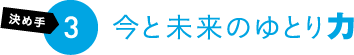 決め手3 今と未来のゆとり力