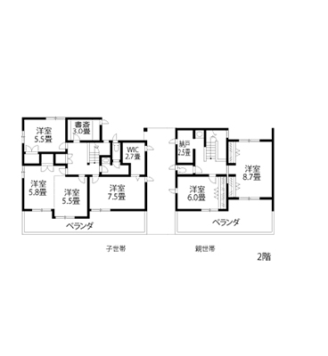 家族がつながる二世帯・多世帯の暮らし 外観・内観・間取り