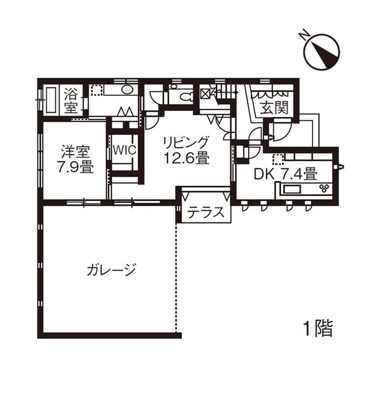 ガレージのある暮らし 外観・内観・間取り