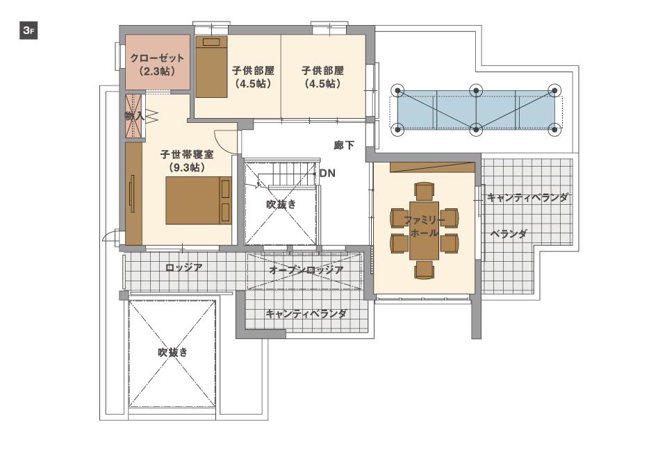 川口・鳩ケ谷展示場 フレックス（３階モデル） 間取り・プラン