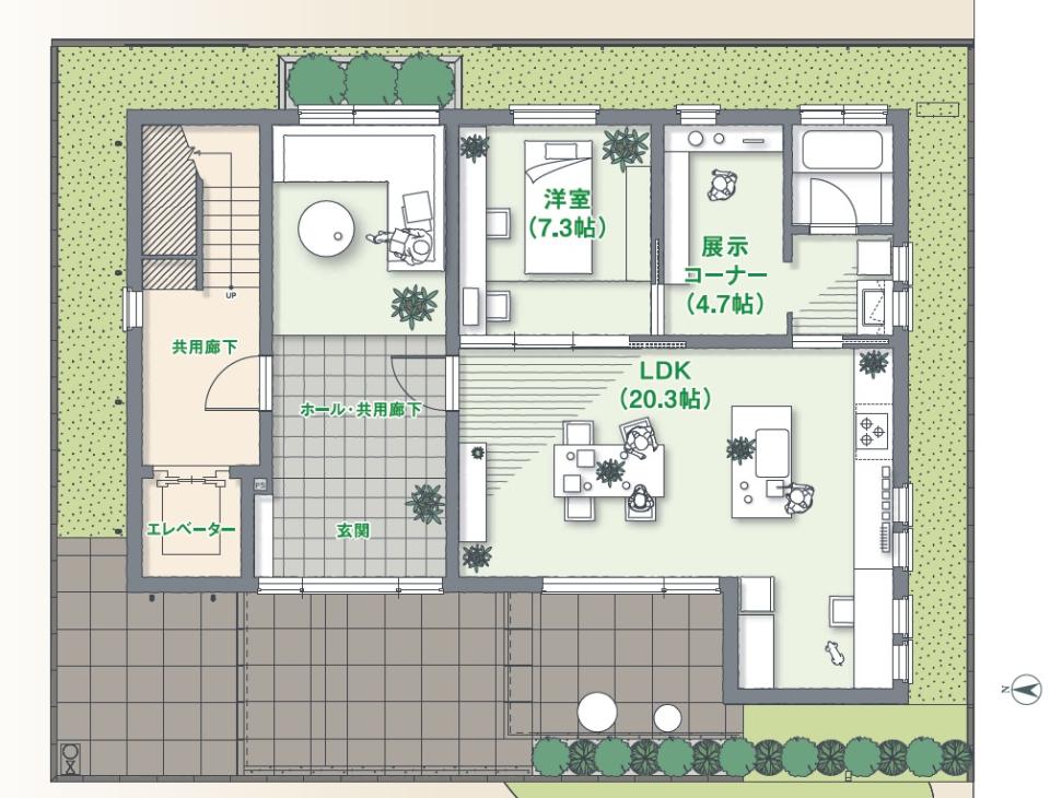FREX4 ハウジングステージ新宿 フレックス4階建て 賃貸併用 二世帯 間取り・プラン