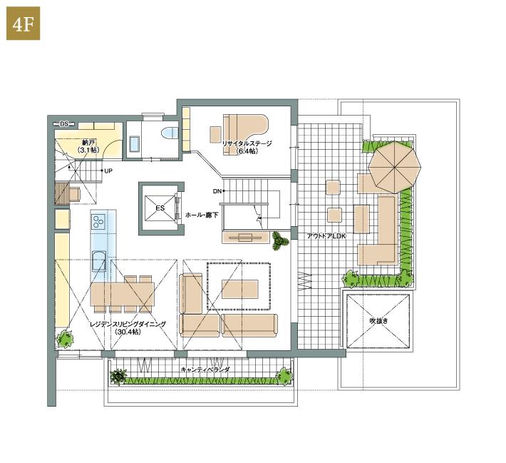 FREX4 大宮展示場（17区画） フレックス（屋上） 間取り・プラン