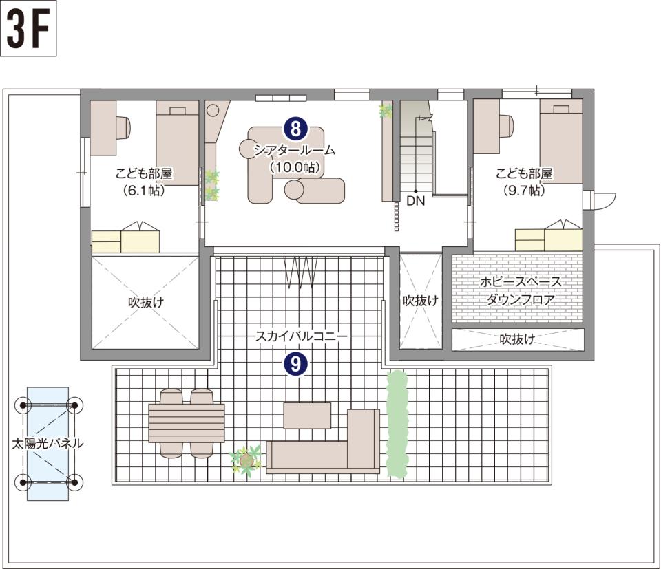 FREX 富士展示場 フレックス３ 間取り・プラン