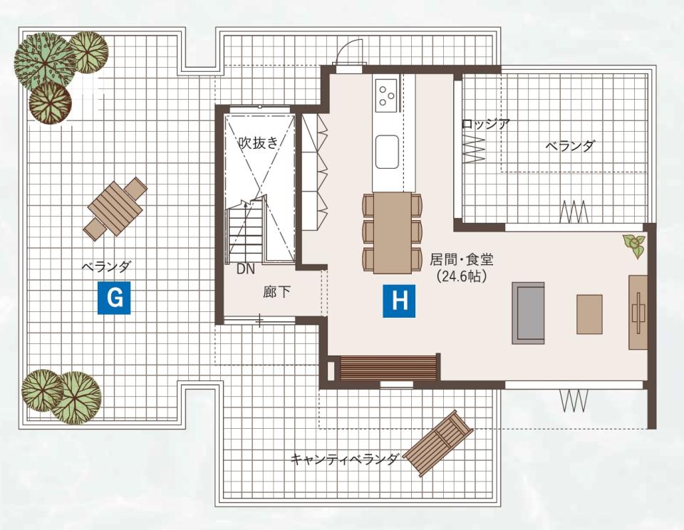 マリナ通り住宅展示場 フレックス（３階モデル） 間取り・プラン