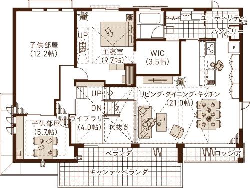 三鷹展示場 新大地（三鷹モデル） 間取り・プラン