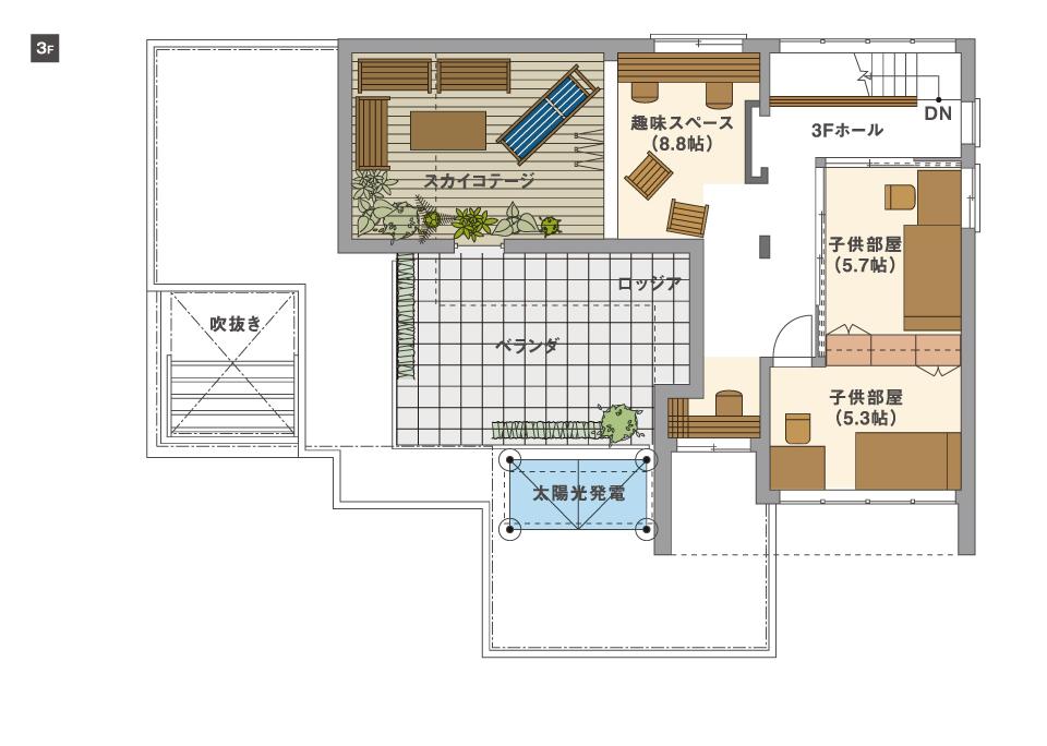 FREX3 大宮展示場(13区画） フレックス3F 間取り・プラン