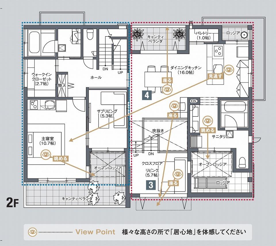 四日市展示場 キュービック（２階モデル） 間取り・プラン