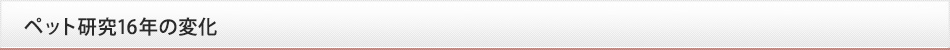 ペット研究16年の変化